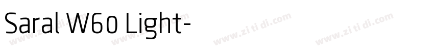 Saral W60 Light字体转换